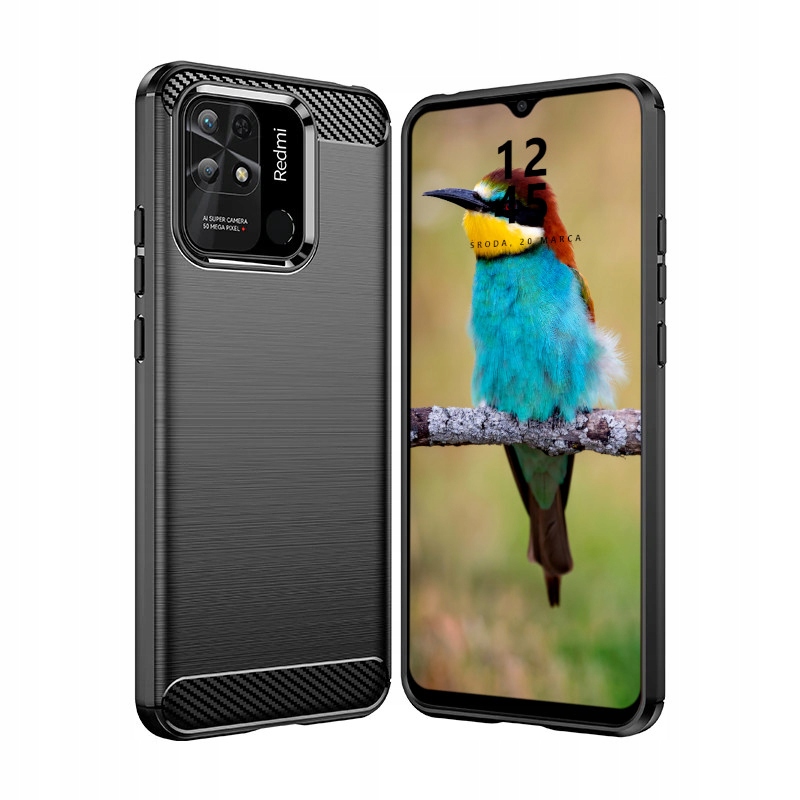 

Etui Pancerne Karbon Do Redmi 10C Szkło