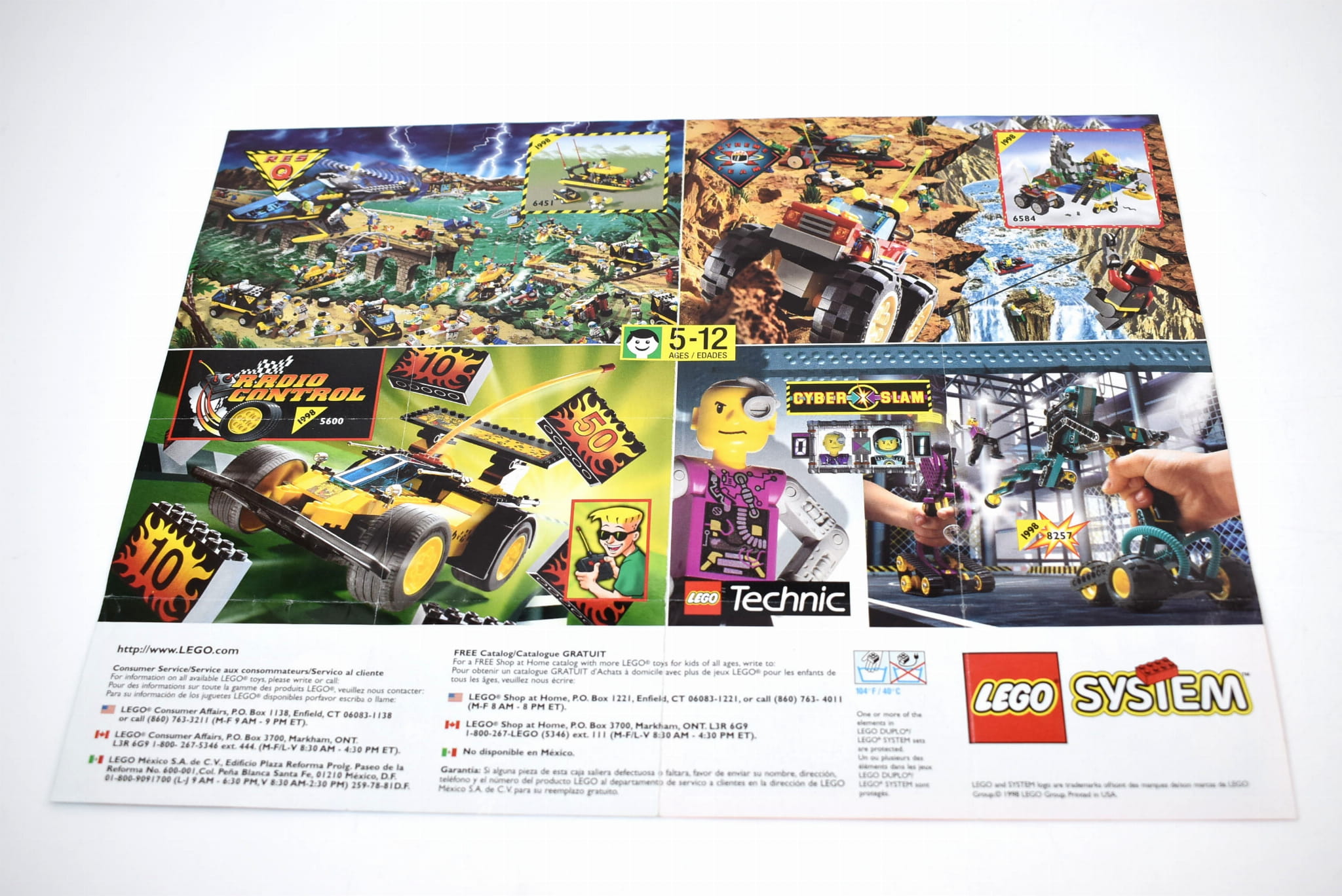 LEGO plakat ulotka Adventurers Insectoids Ninja Aquazone [1998] A4 USA Marka LEGO