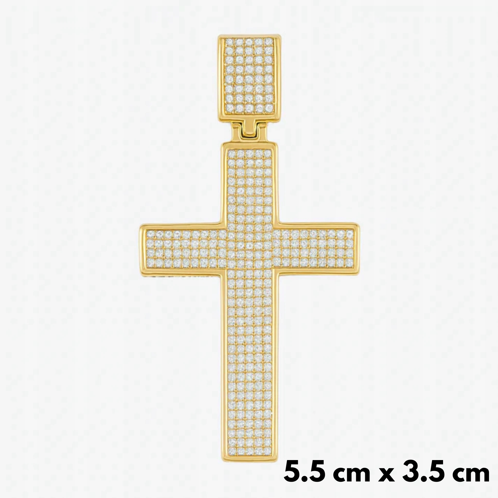 Přívěsek Unbroken Cross Zlatý kříž Pánský Zirkony Metini Pozlacený