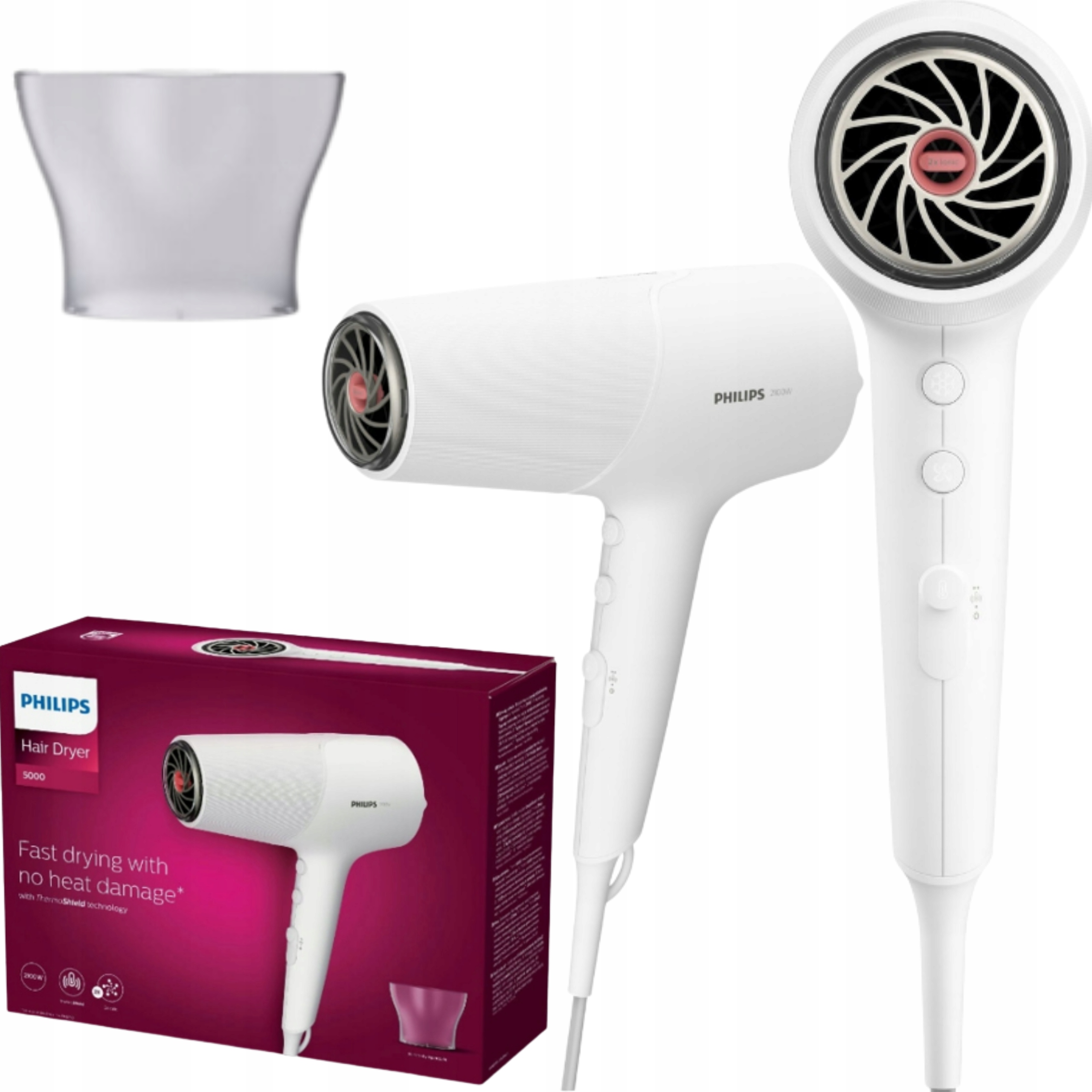 Suszarka do włosów Philips BHD501/00 2100 W biała