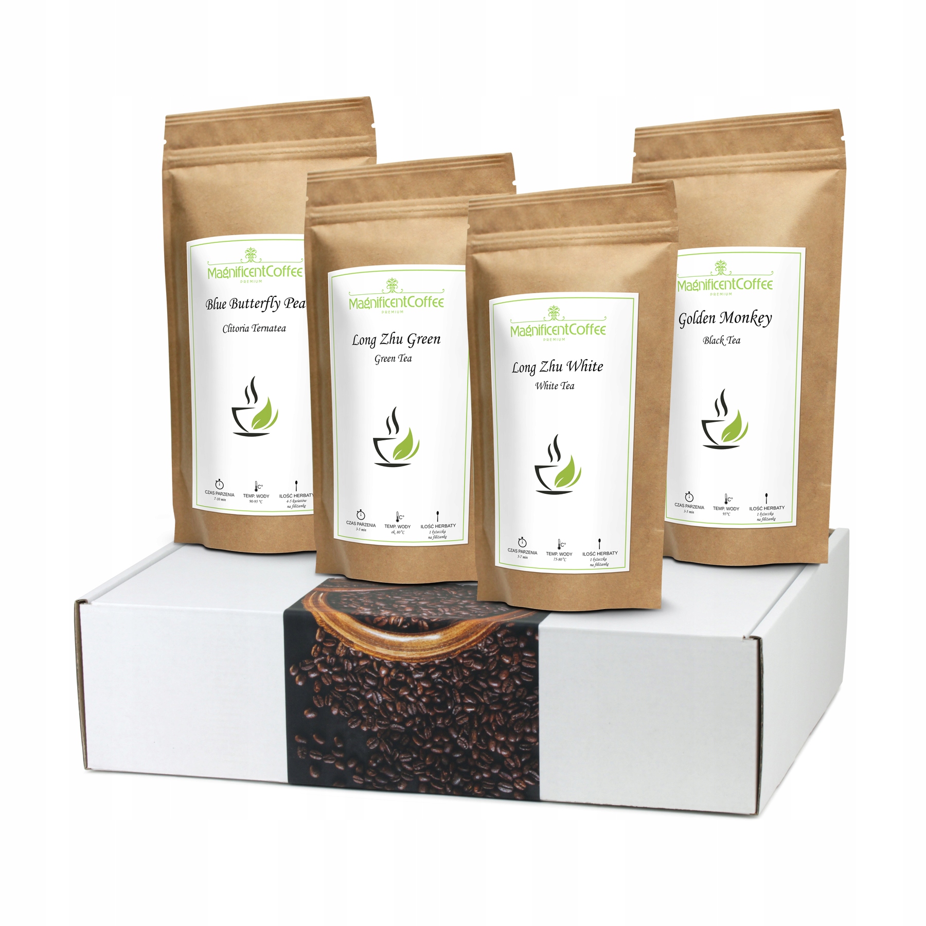 Zestaw herbat liściastych 4x100g