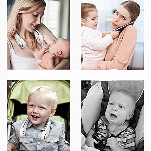 WENTYLATOR WIATRAK NA SZYJĘ PRZENOŚNY KLIMATYZATOR BEZPRZEWODOWY AKUMULATOR Marka bez marki