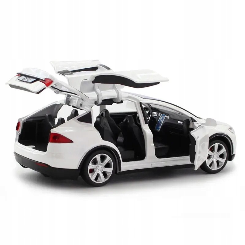 Model auta Tesla X90 1:32 bílá