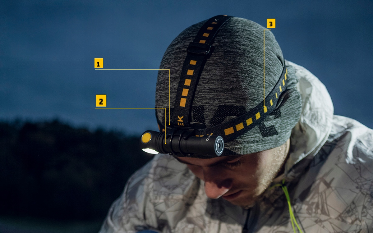 LATARKA WIELOFUNKCYJNA ŚWIATŁO CIEPŁE ŻÓŁTE CZERWONE NA RYBY LAMPA SPORTOWA Marka Armytek