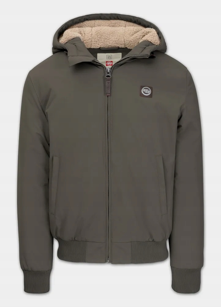 Pánská Zimní bunda s kapucí Pitbull zateplená beránkem Elkwood III- M