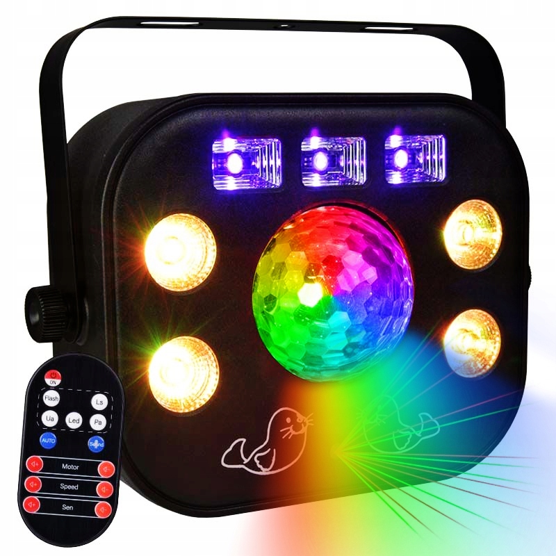 Multiefekt Imprezowy Kula Disco Party Led Uv Wash Stroboskop LIGHT4ME
