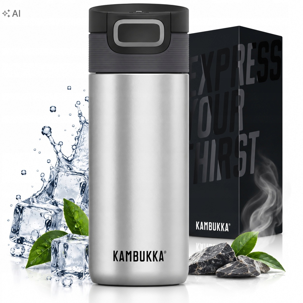 Termohrnek 500 ml na kávu, čaj, na cesty Kambukka Etna Silver