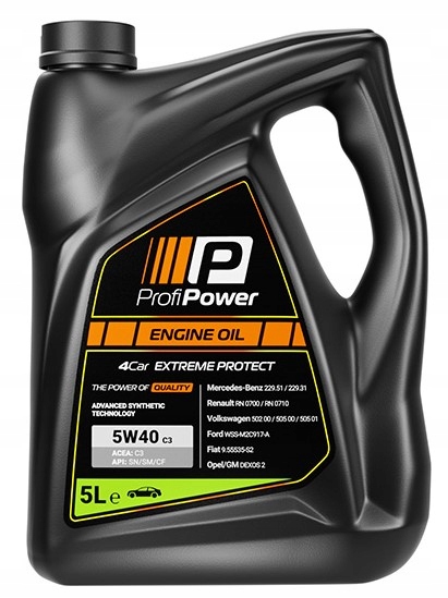 Profipower 4CAR Oil 5W40 5L C3 Extrémní Ochrana