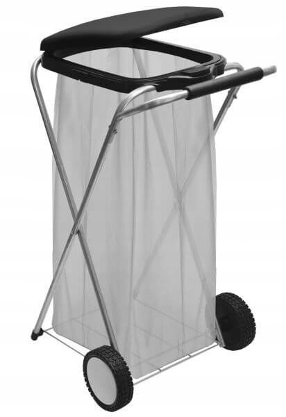 Levně Stojan Na Třídění Odpadu Na Kolečkách, Koš 120 L, Pytle Na Odpadky Vyztužené