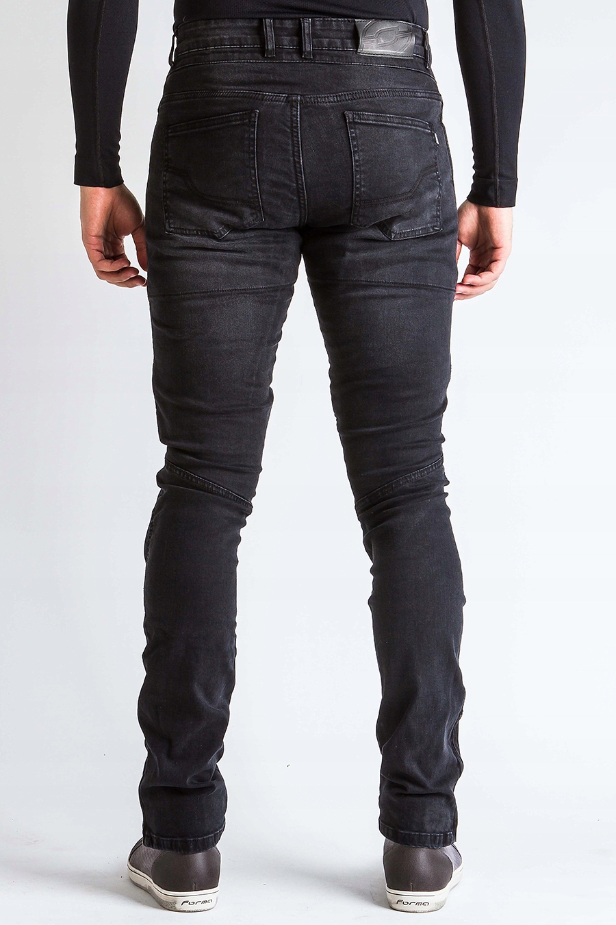 SPODNIE MOTOCYKLOWE OZONE HORNET II WSH BLK 34/32 Materiał jeans