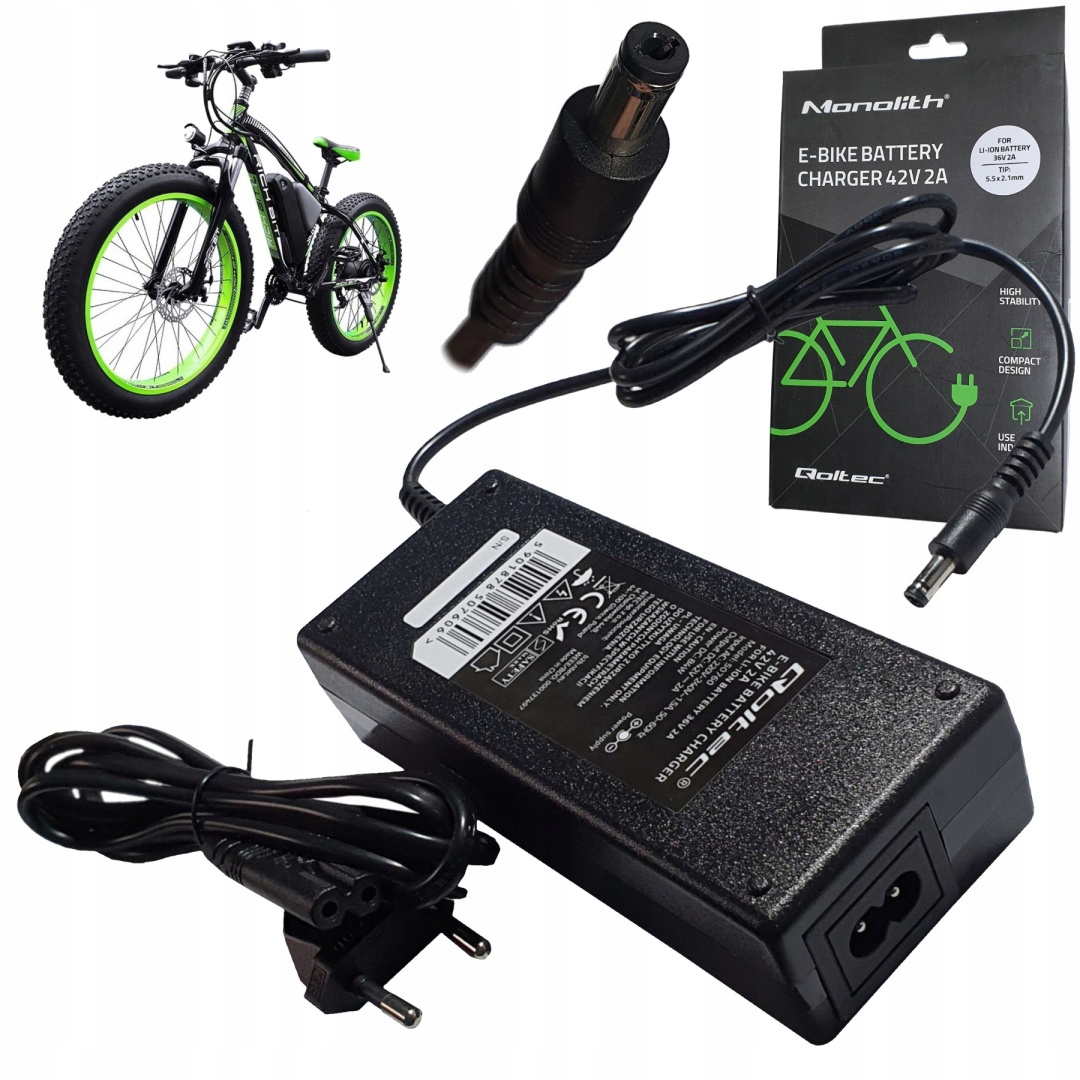 Ładowarka Do Baterii Roweru Elektrycznego 36V 42V 2A 5.5*2.1 E-bike