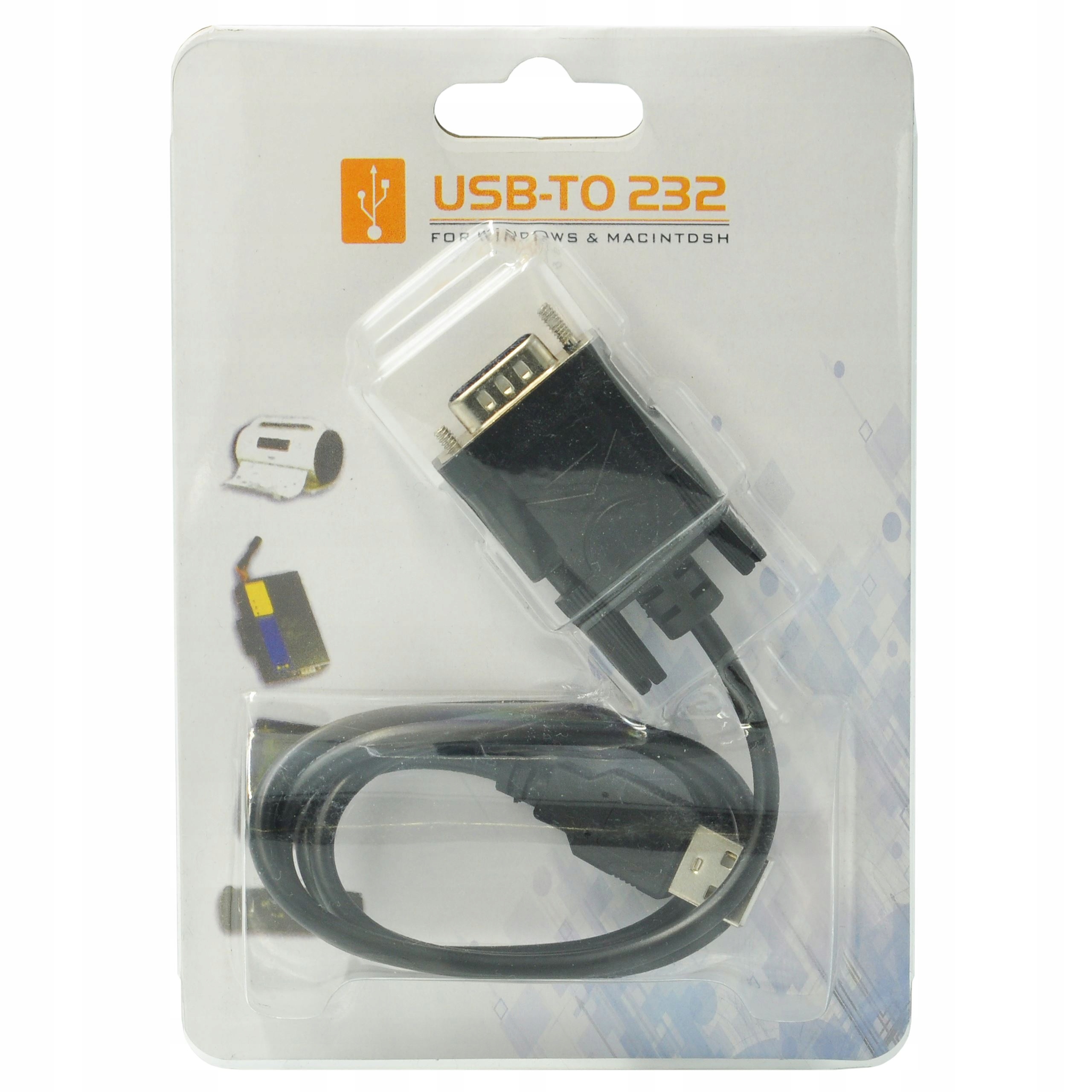 PRZEJŚCIÓWKA ADAPTER KONWERTER USB DO RS232 0,8m Kod producenta ADUSBRS23208M
