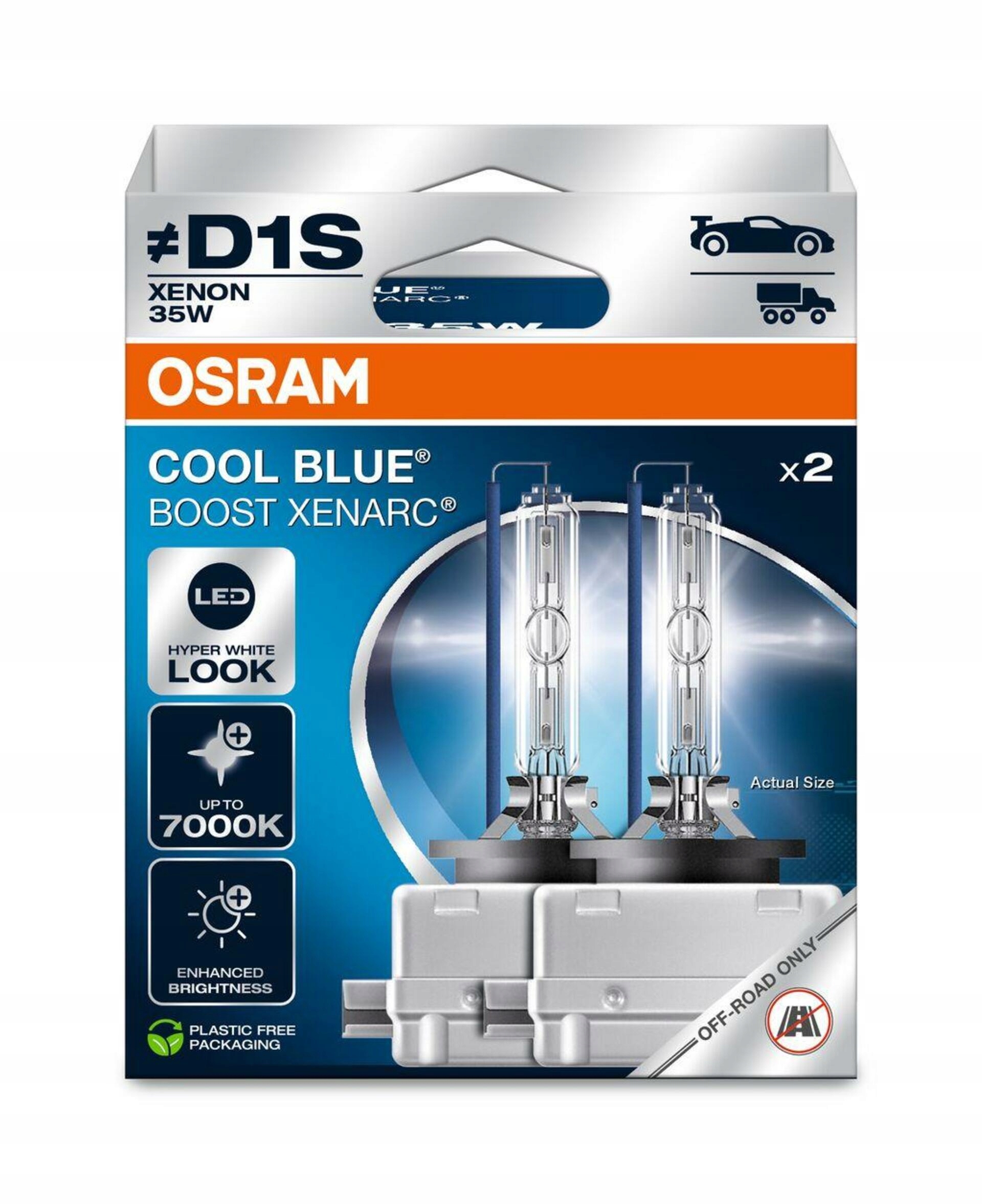 Osram D1S 35W PK32d-2 Cool Blue Boost 7000K 2ks (no Ece) 66140CBB-2HB