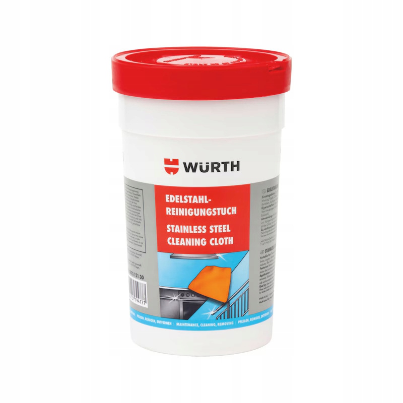Levně Utěrky na čištění nerezové oceli Wurth 30 ks