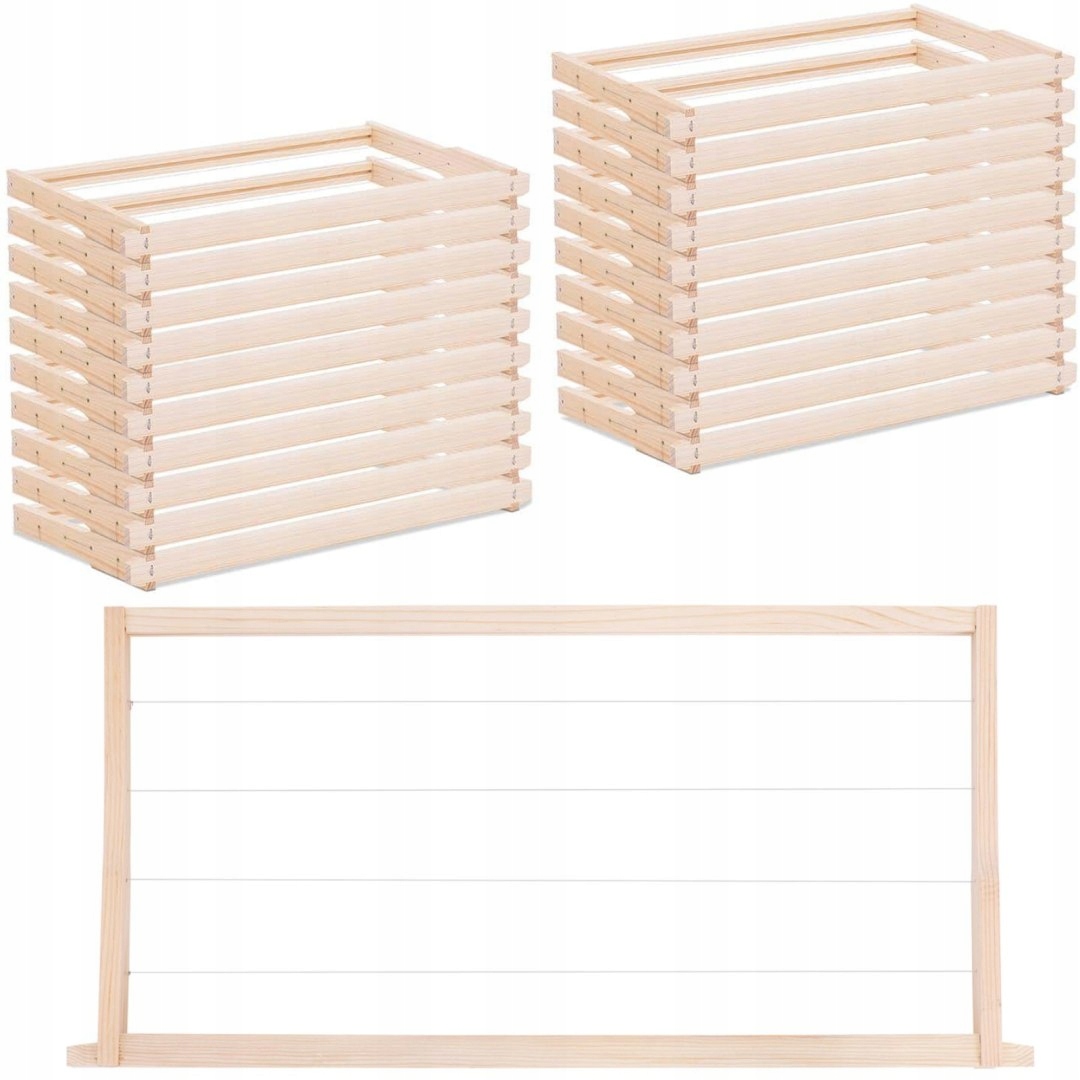 Rámeček do úlu Langstroth včelí borovice odrutovaný 232 mm 20 kusů
