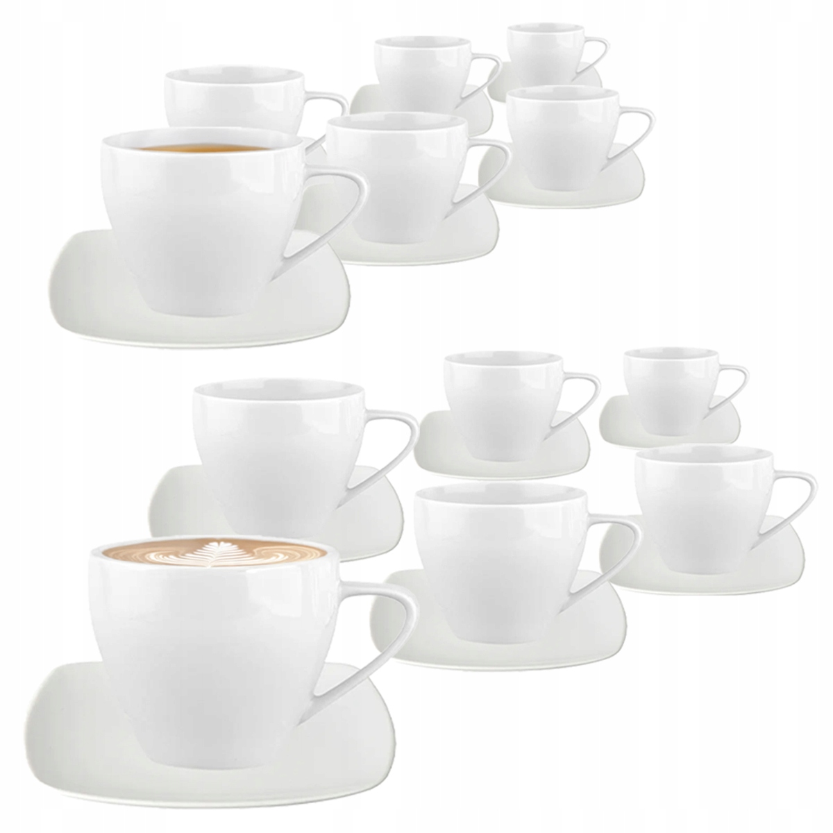 Šálky porcelánový set pre 12 osôb MariaPaula Moderna 250 ml 24 ks