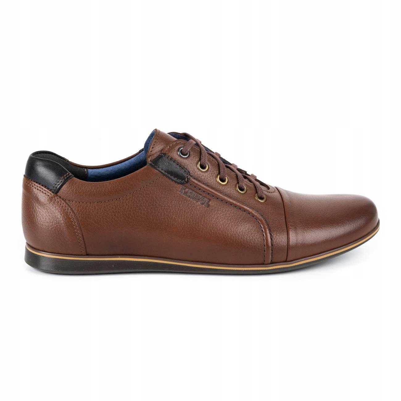 

Buty męskie skórzane casual 39/74KAM brązowe 44