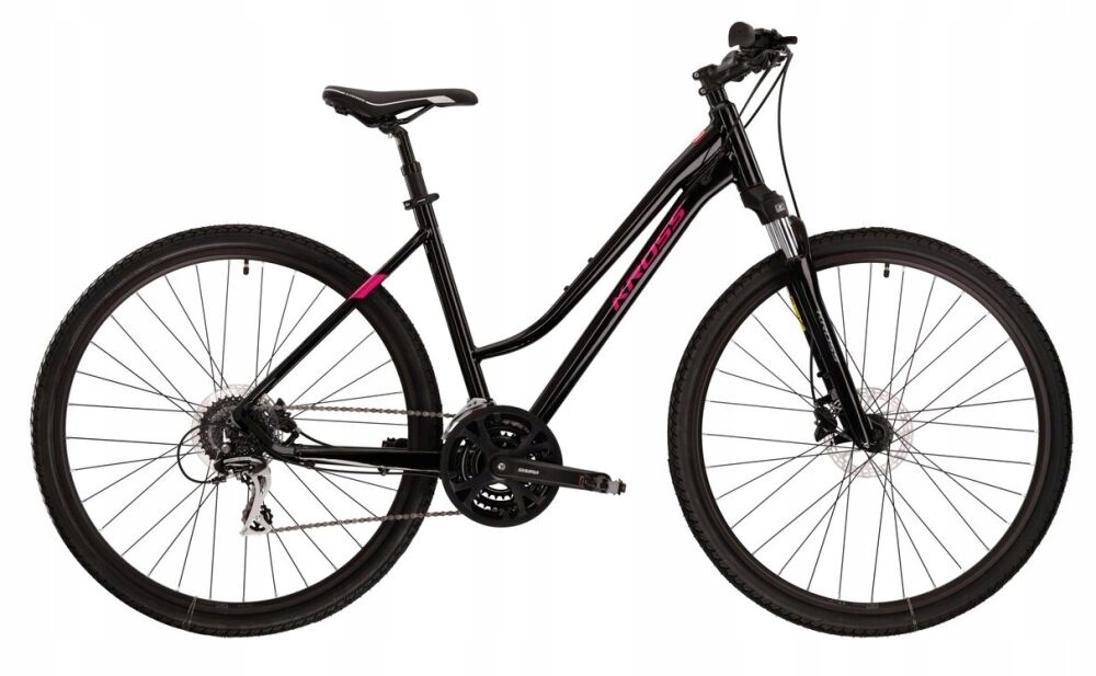 Damski Rower crossowy Kross Evado 4.0 czarny malinowy 19" DL