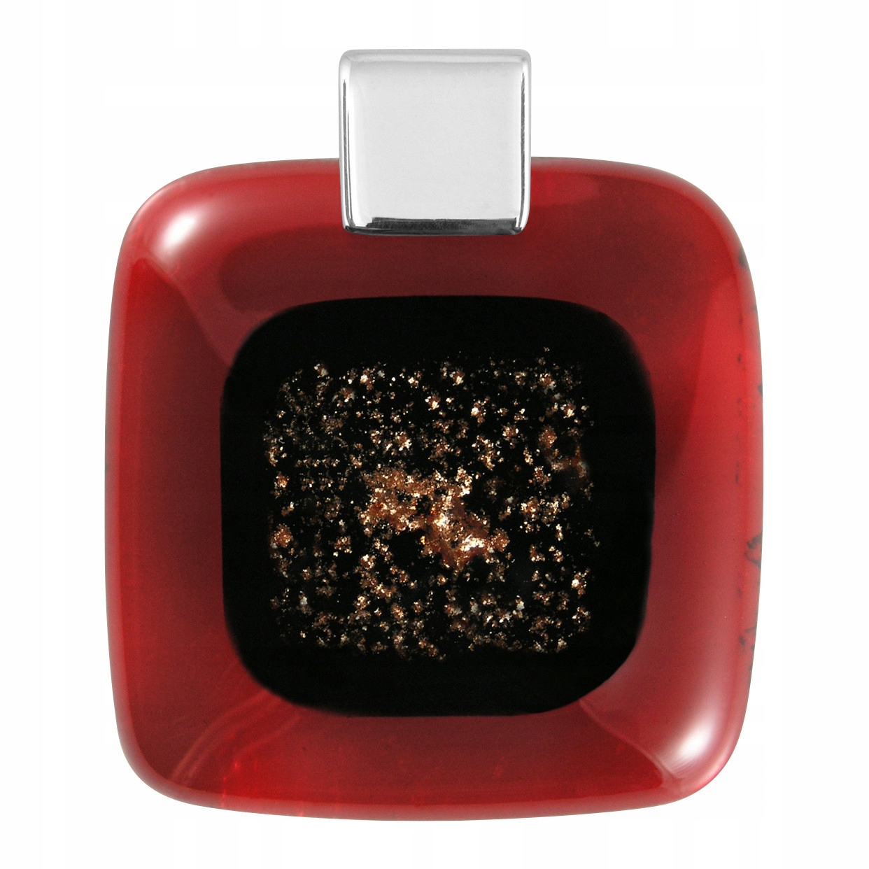 Dámský červený přívěsek Harf sklo murano