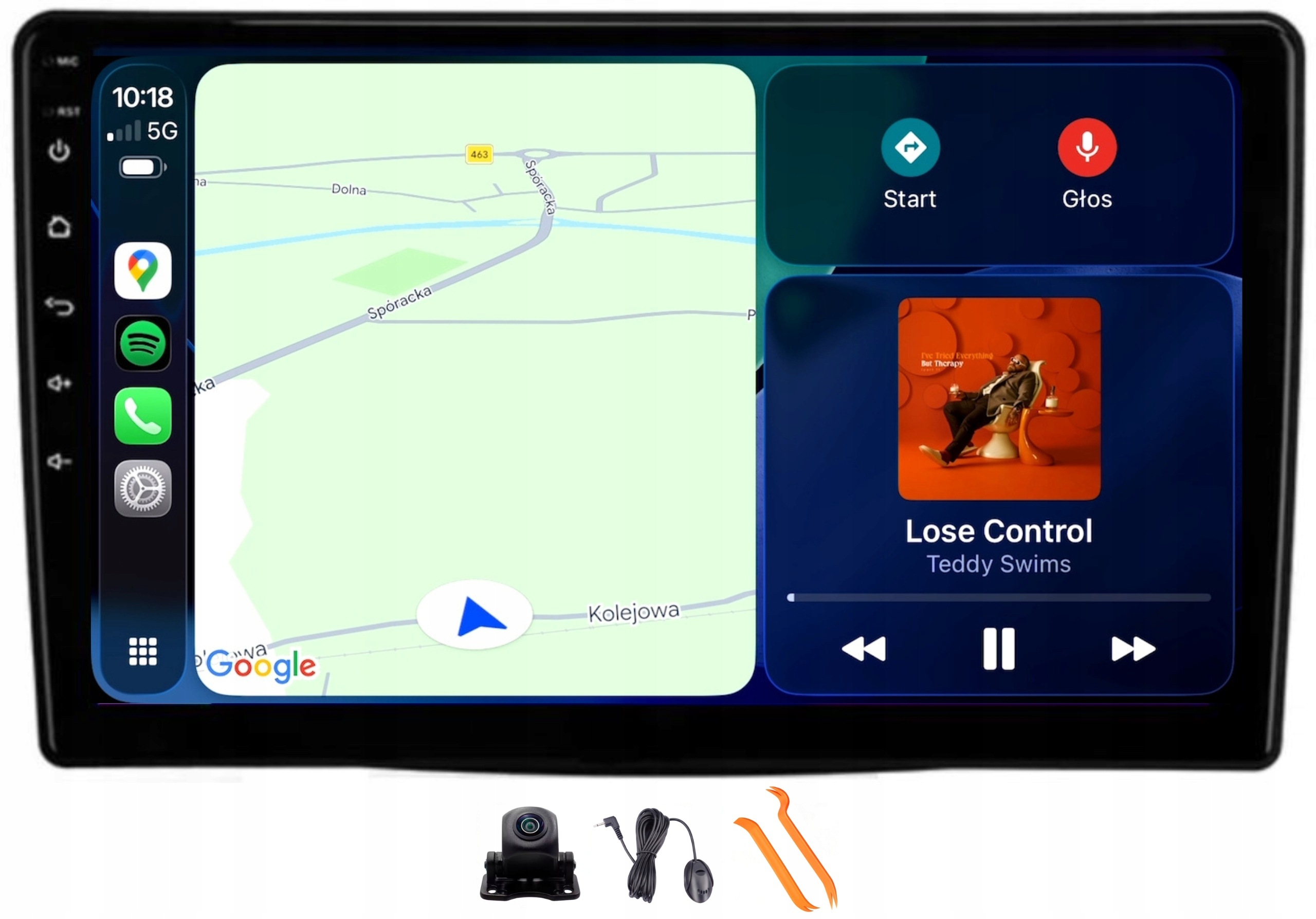 Radio Android Nawigacja Qled Carplay Dsp Fiat 500 II 2 500L 500C 15-23