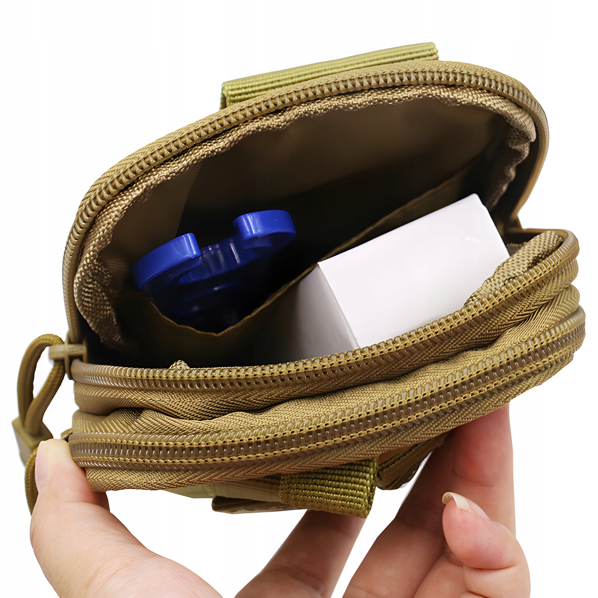 SASZETKA NERKA TAKTYCZNA WOJSKOWA TORBA KIESZEŃ DO PASKA NA PAS MĘSKA MOLLE Odcień khaki