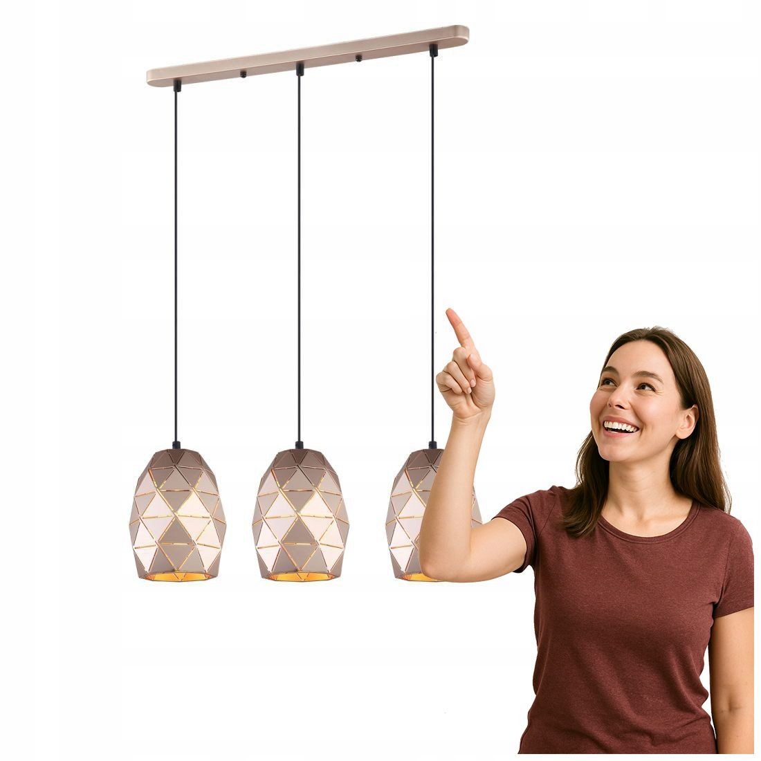 Závesná lampa Harley MDM-3480/3 Gd Italux