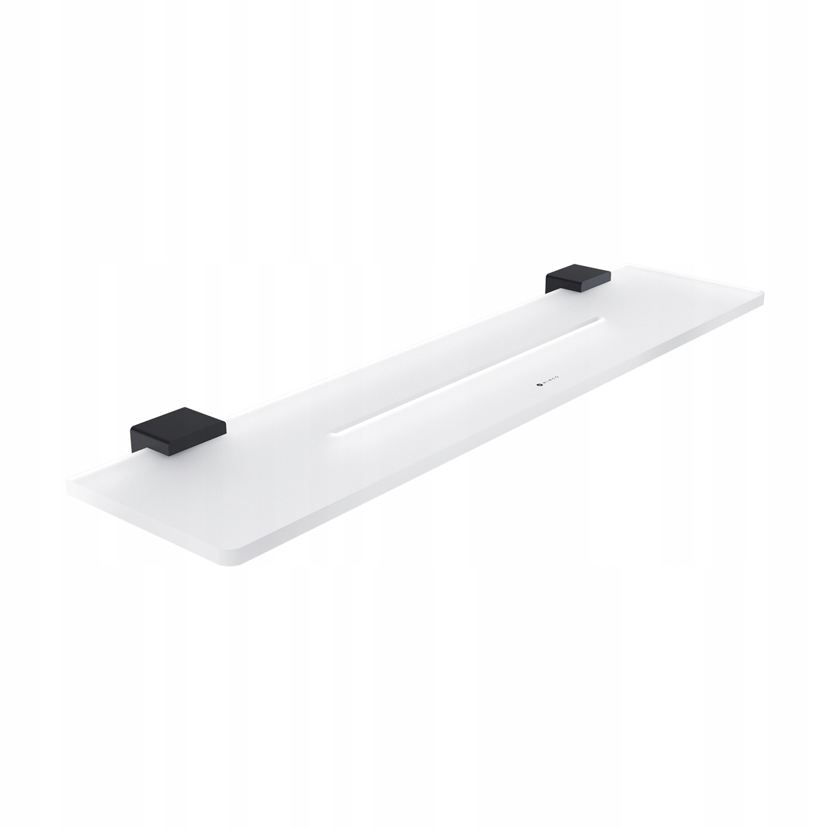 Nimco Kibo police do kúpeľne s otvormi, čierna matná, 50 cm Ki-X450-90