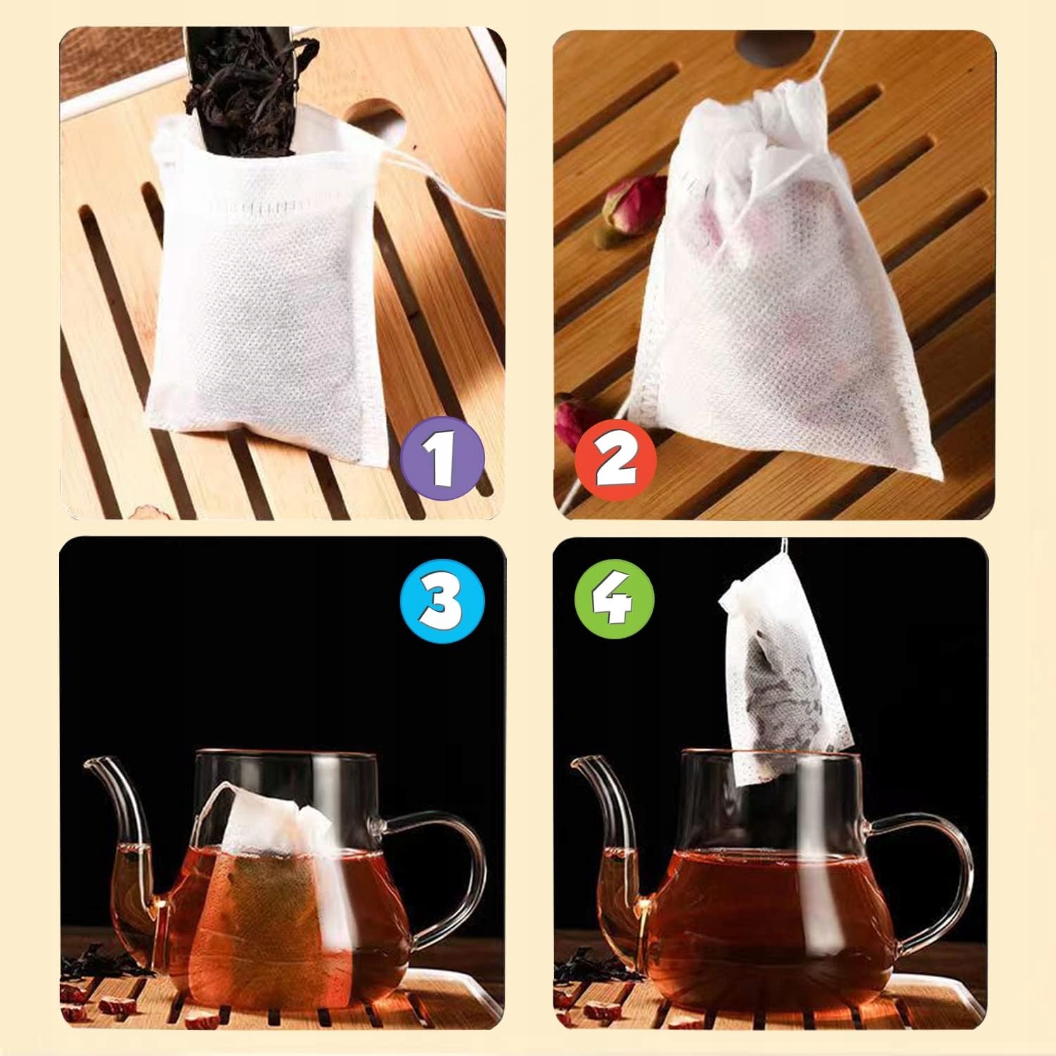 TOREBKI WORECZKI ZAPARZACZ DO ZAPARZANIA PARZENIA HERBATY ZIÓŁ FILTR 100szt Marka Karwil