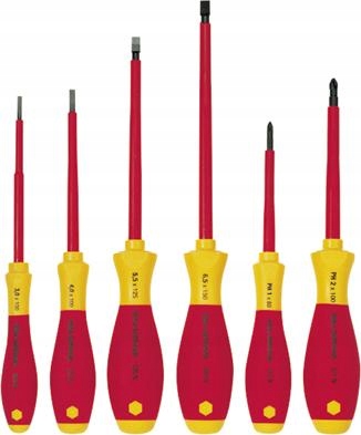 Sada 6 šroubováků SoftFinish izolované Vde ploché, křížové 00833 Wiha