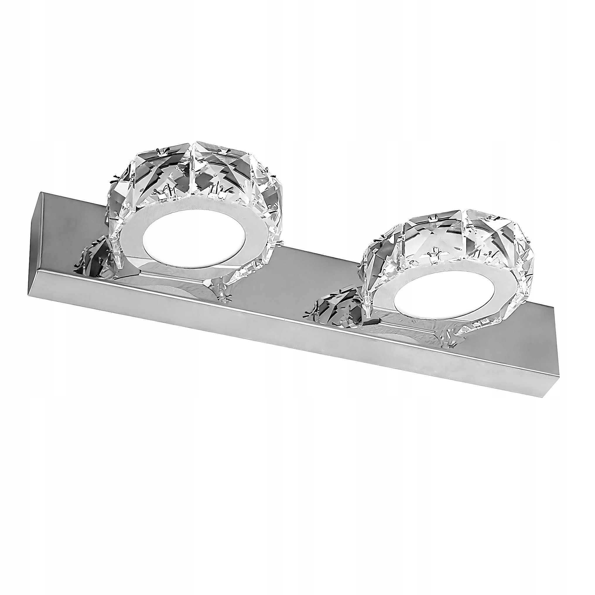 Led Koupelnové Svítidlo Chrom Lesklé Glamour 2 Světelné Body Nad Zrcadlo