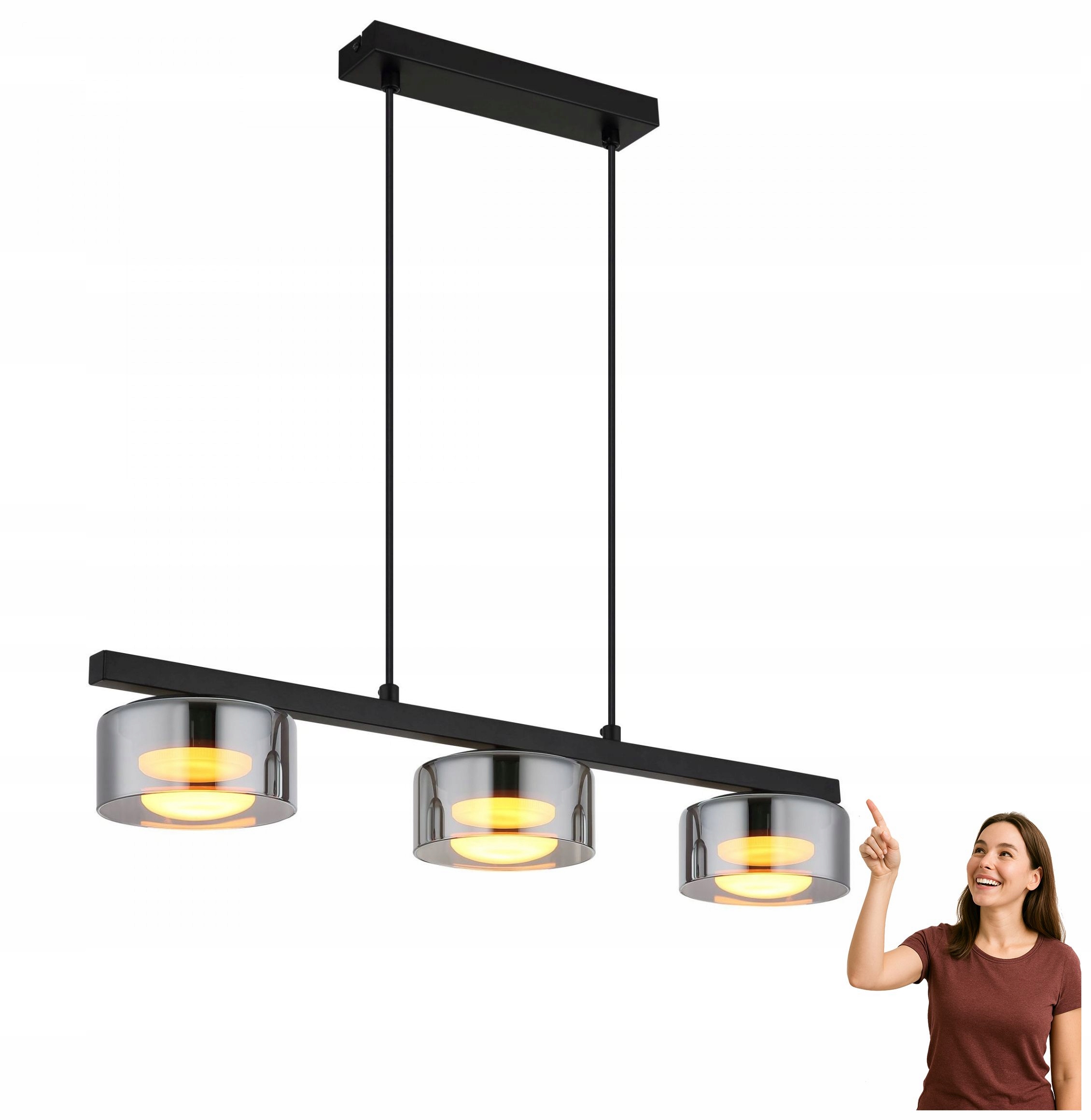 Závesná lampa Higgins 16055-3HS Globo