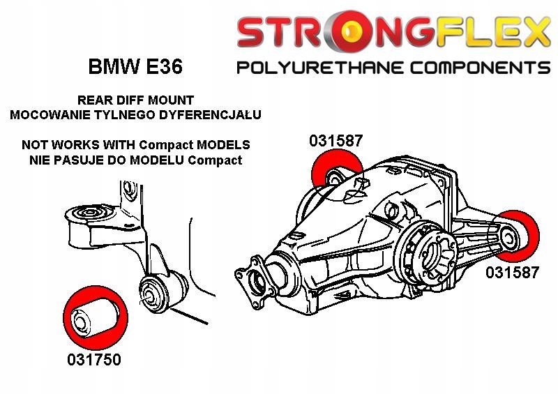 031750A - TULEJA TYLNEGO DYFERENCJAŁU - PRZEDNIA SPORT STRONGFLEX Producent części Strongflex