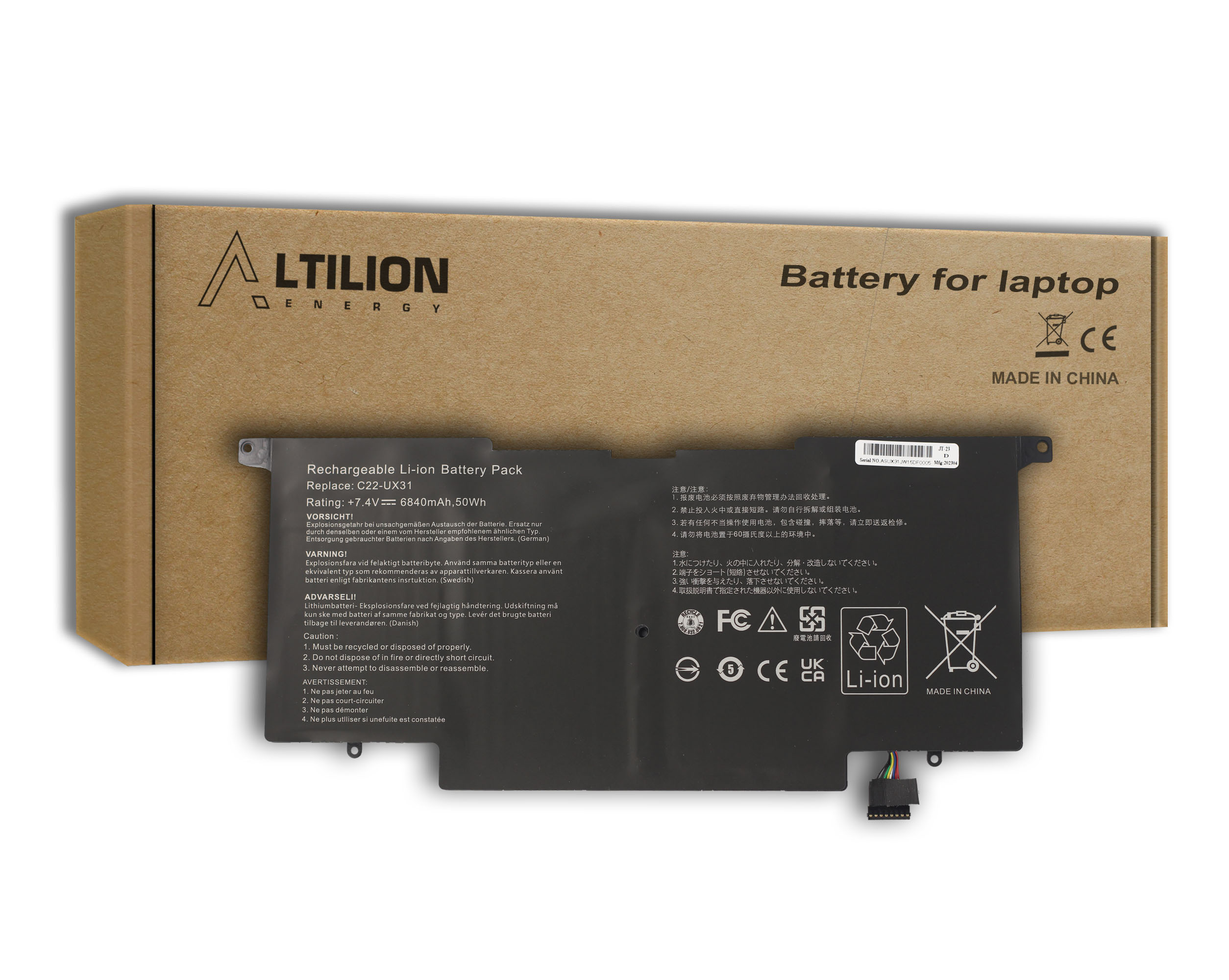 Batéria C22-UX31 pre Asus ZenBook UX31 UX31A UX31E