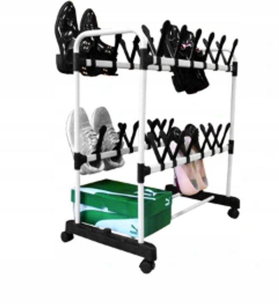 

Stojak Regał Szafka Metal Na Buty Obuwie Kółka