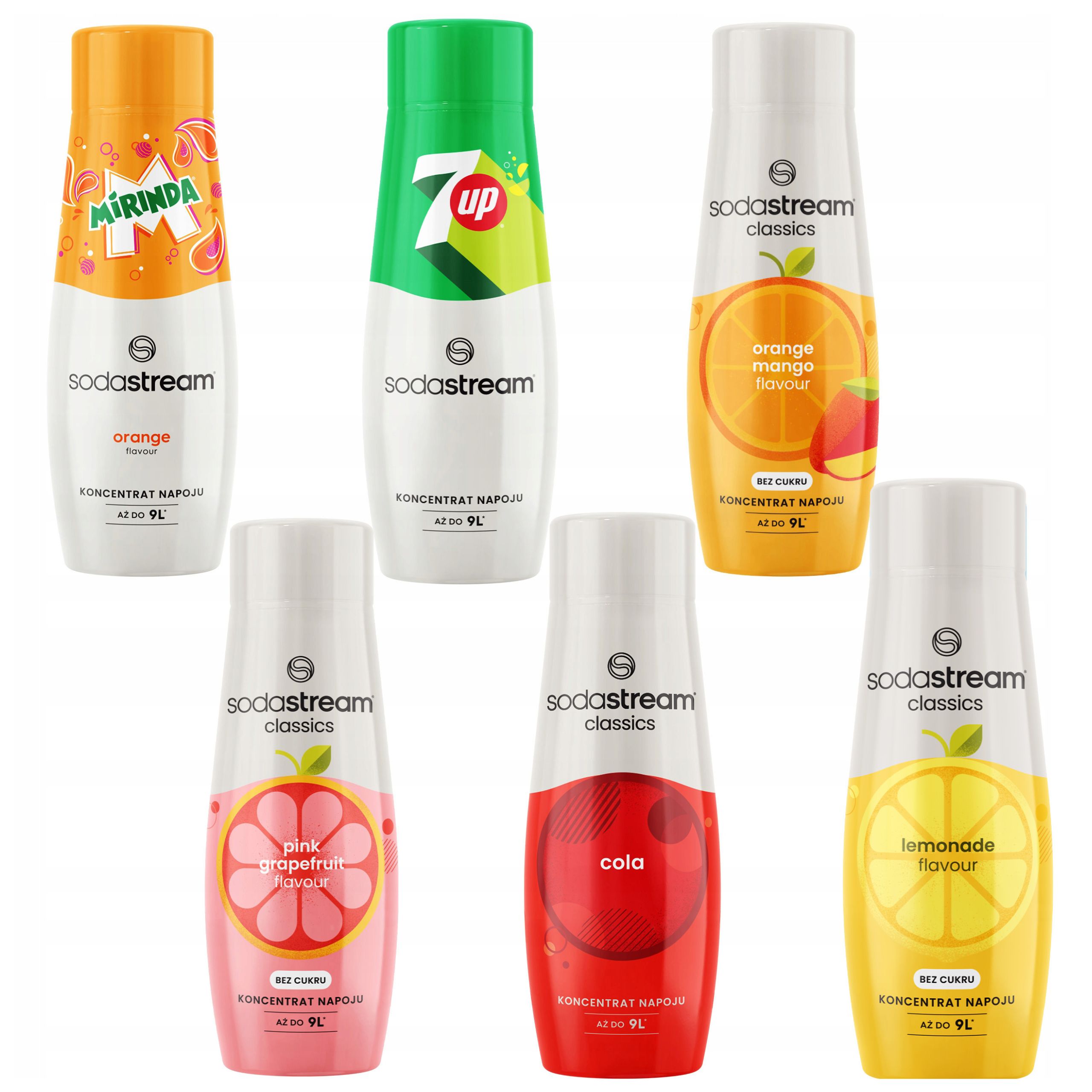 Sodastream Mirinda 7Up Cola Grape Orange-mango Lemonade sirupy