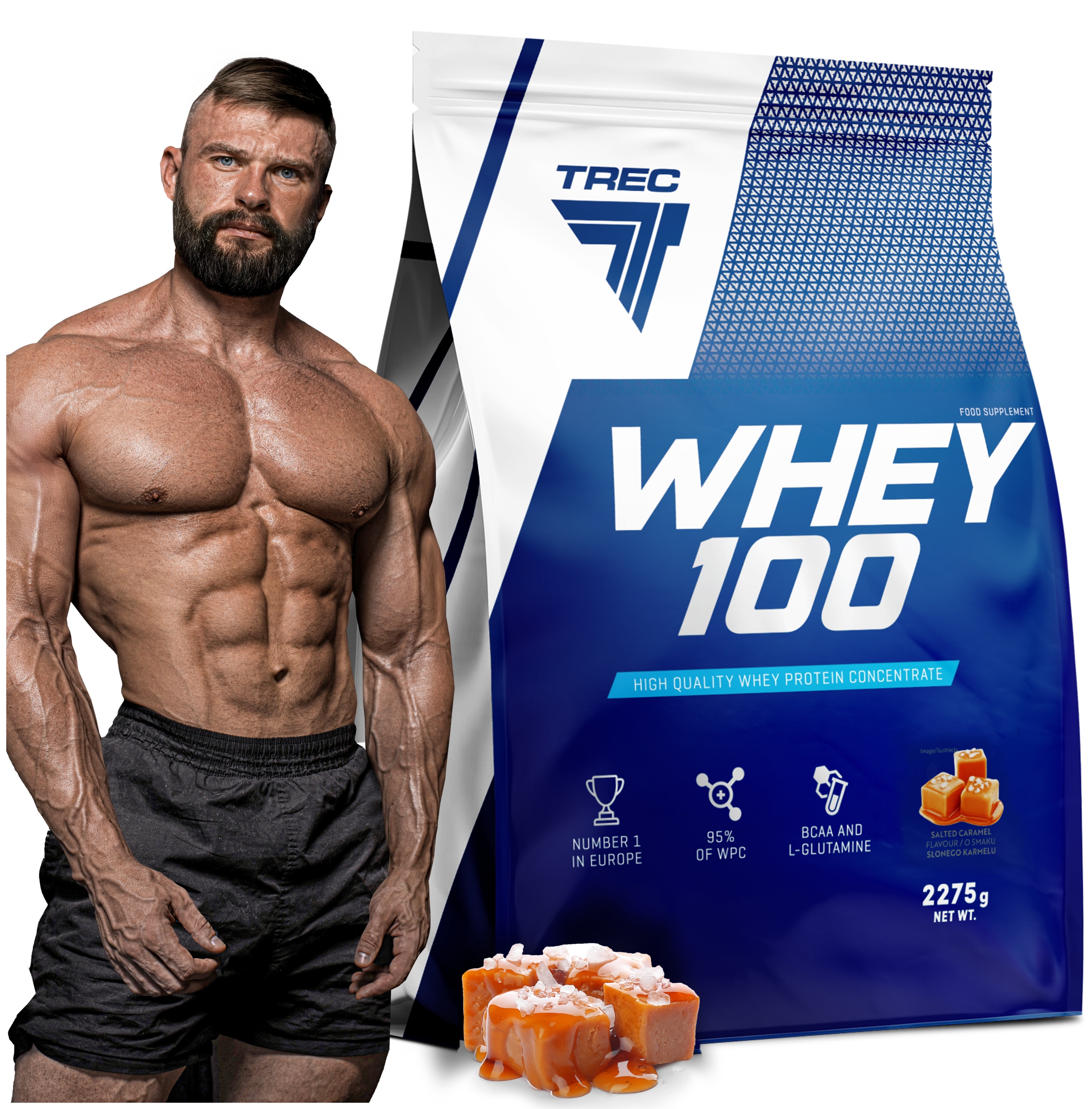 Lahodné Bílkoviny Wpc Trec Whey 100 2275 g Proteiny Na Hmotu Svaly Regenerace
