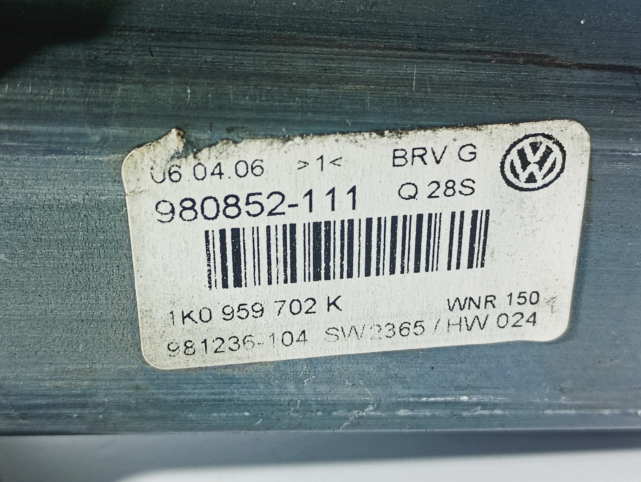 engine mini motor windows prawej front OE 1K0959702K VW Passat B6 05-10