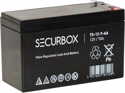

Akumulator Agm 12V 7Ah Ups Autko Zabawki Securbox