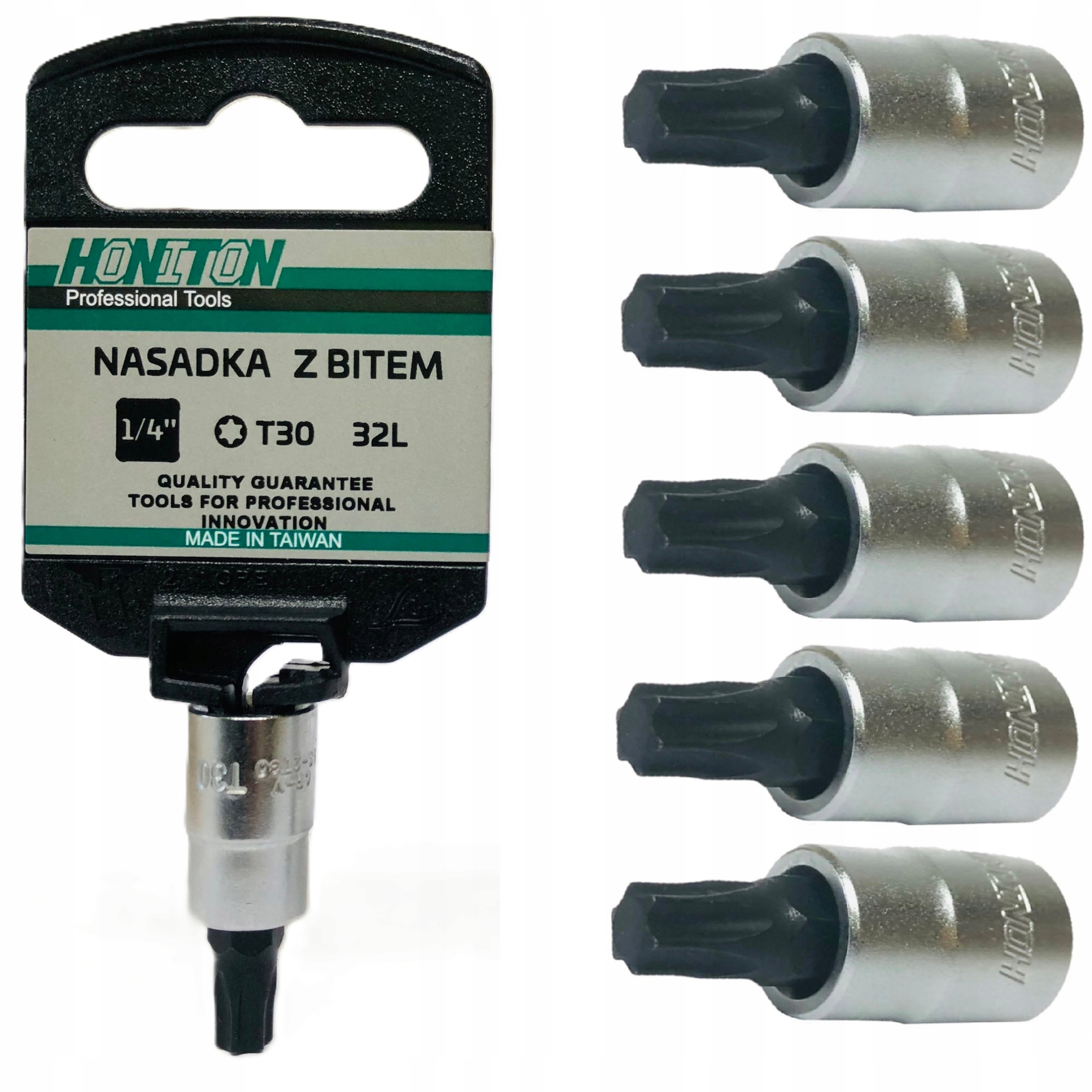 Honiton Nasadka 1/4" z bitem Torx T30 5 szt.