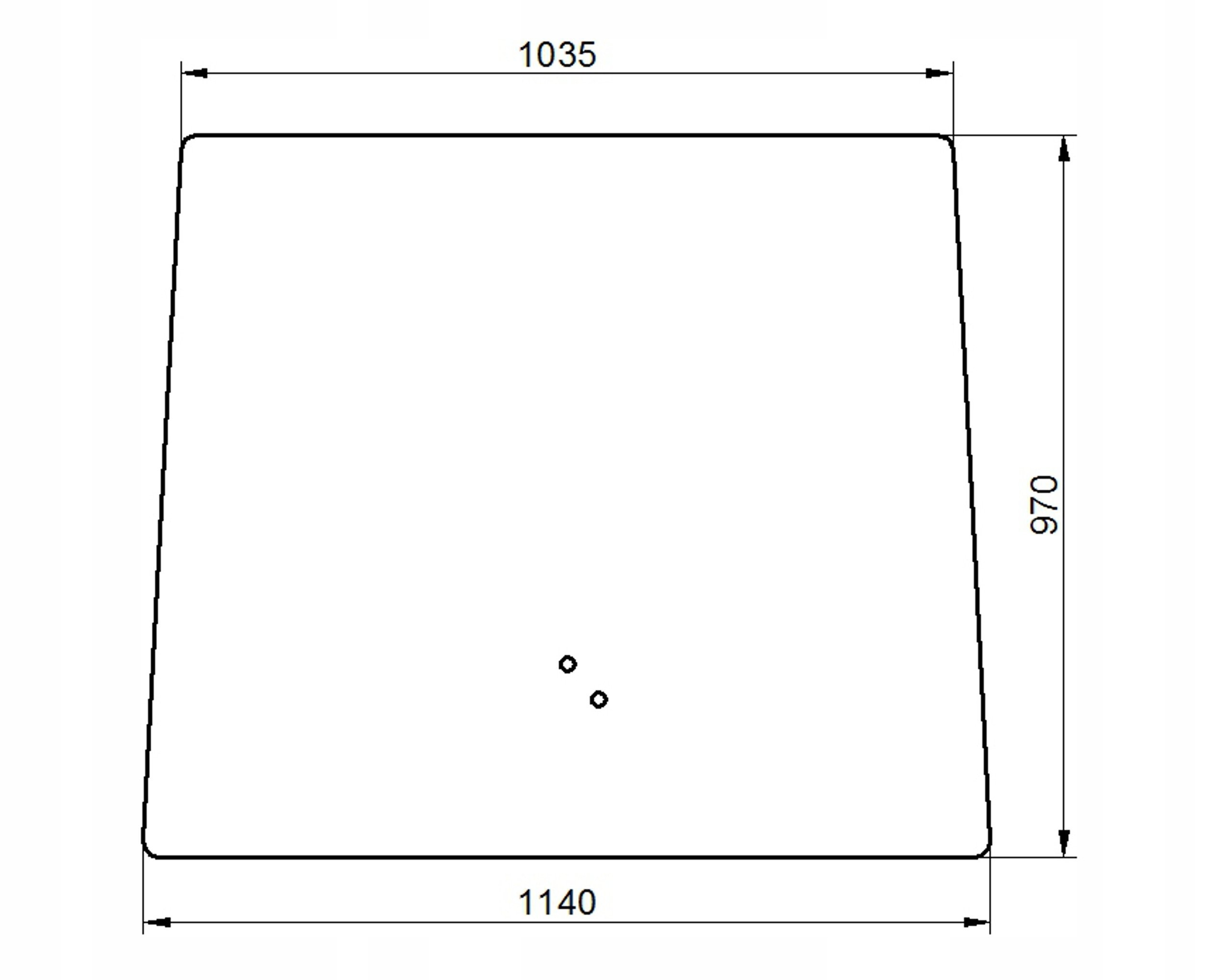 sklo John Deere 5000 přední pevné