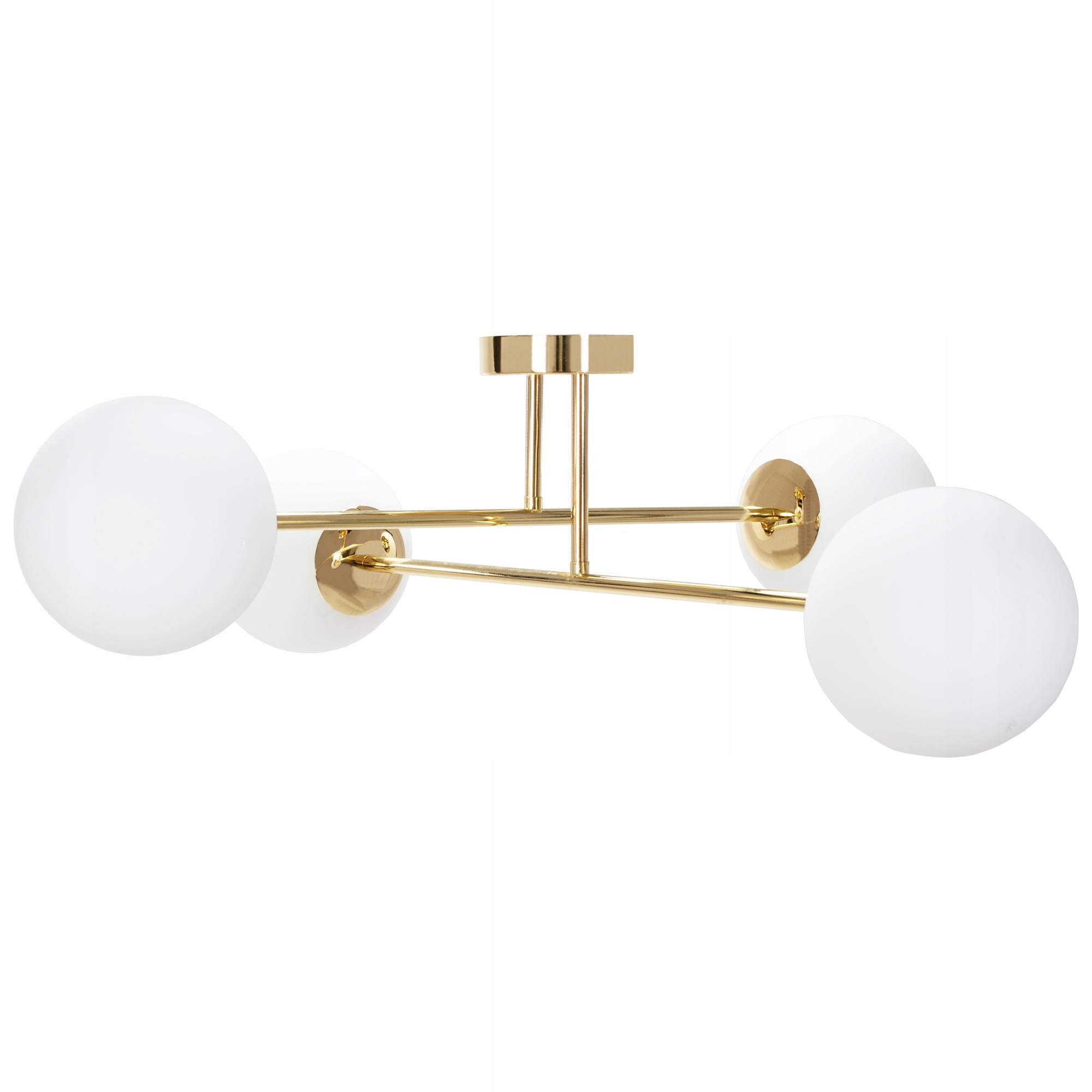 LAMPA SUFITOWA ZŁOTA SZKLANE BIAŁE KULE E27 GOLD EAN (GTIN) 5902557379767