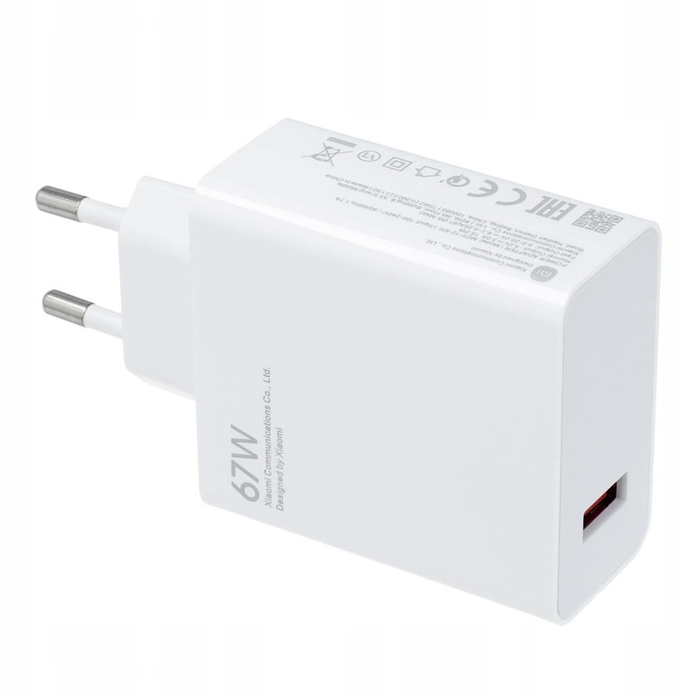 Oryginalna Ładowarka Sieciowa Xiaomi MDY-15-ET Usb-a (67W) Biała