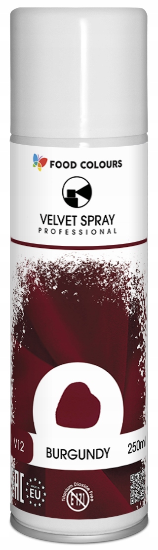Bordový semiš ve spreji Burgundy Velvet Food Colours 250 ml