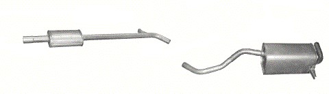 Глушники в зборі Renault Modus 1,2 + 1,4 + Хомути