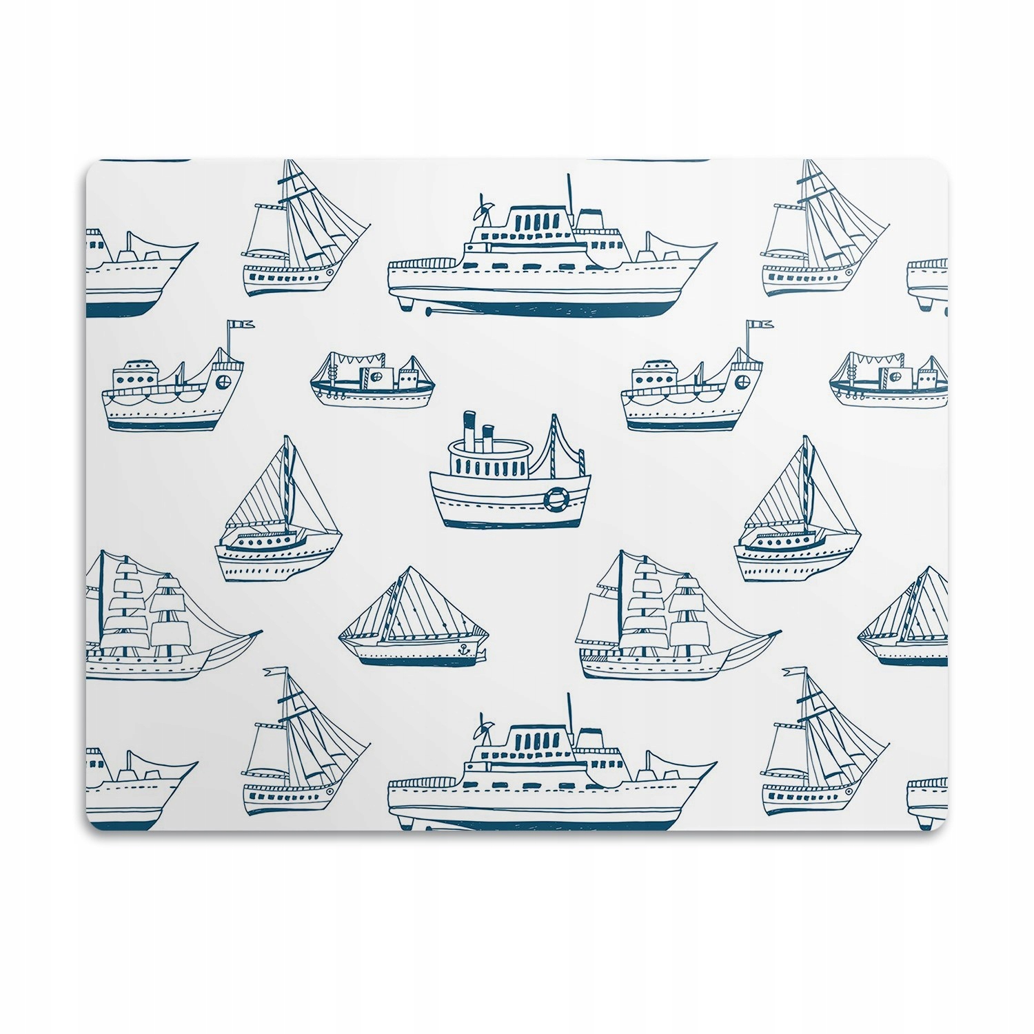 Levně Podložka pod misku Modré lodě 60x40 cm