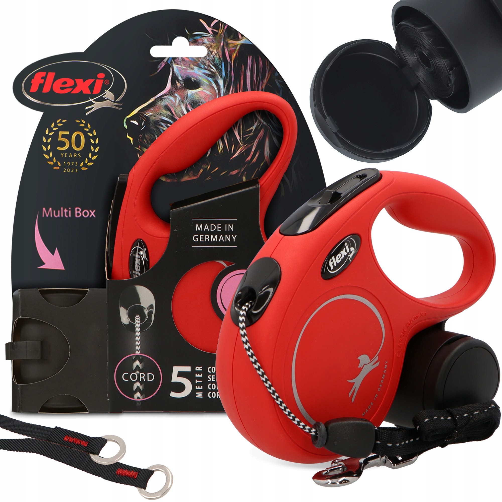 Levně Vodítko Psa Automatická S blokovacím lankem 5 m Multi Box 80x Sáčky Psí Odch 3O