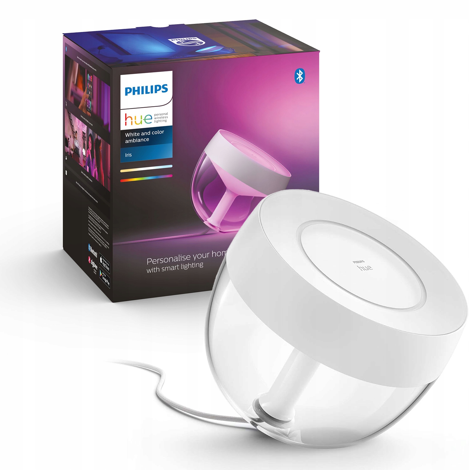 Led Stolná Lampa Nočná 8.2W Rgb Cct Biela Inteligentná Iris Philips Hue