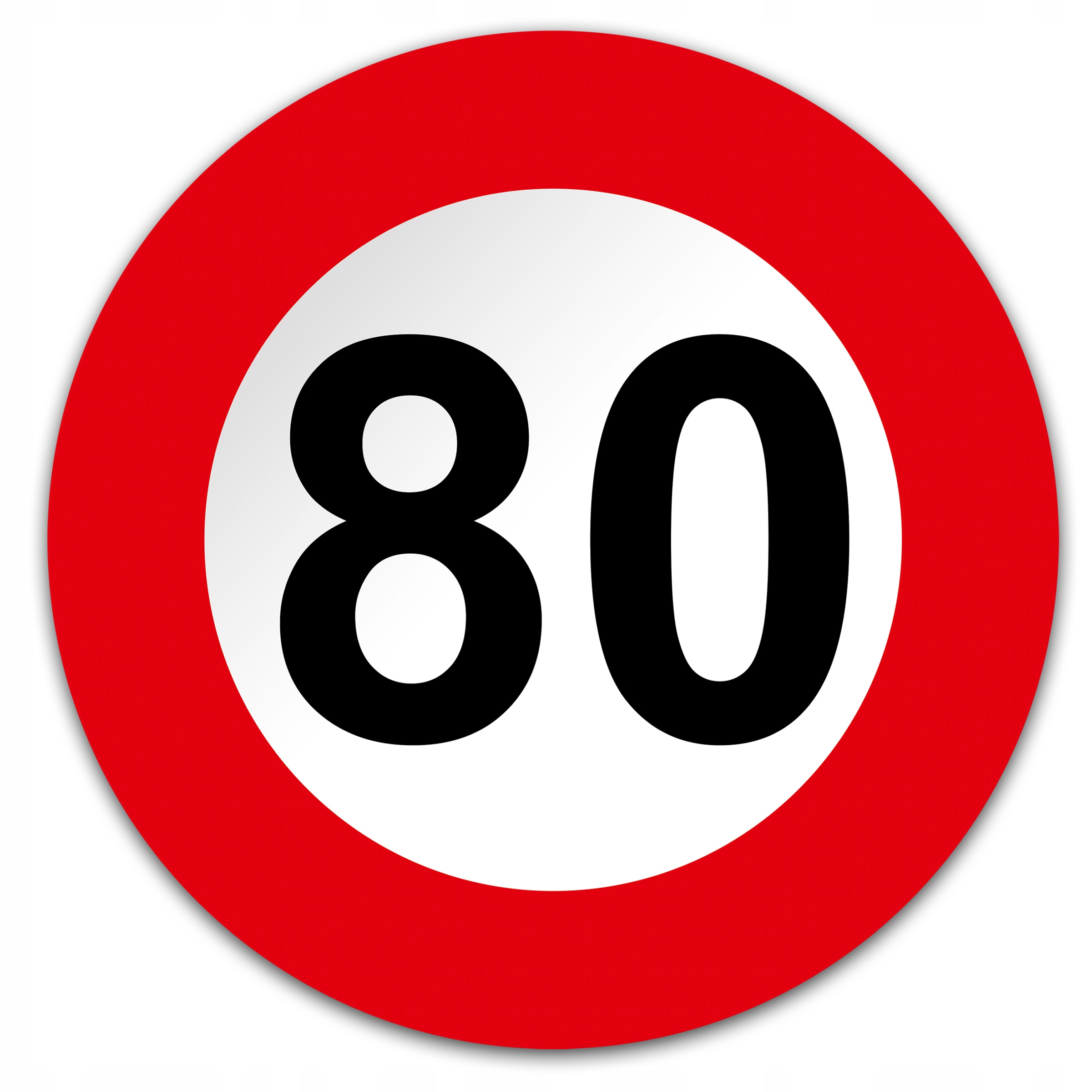 

Ograniczenie Prędkości 80km/h Naklejka Odblaskowa