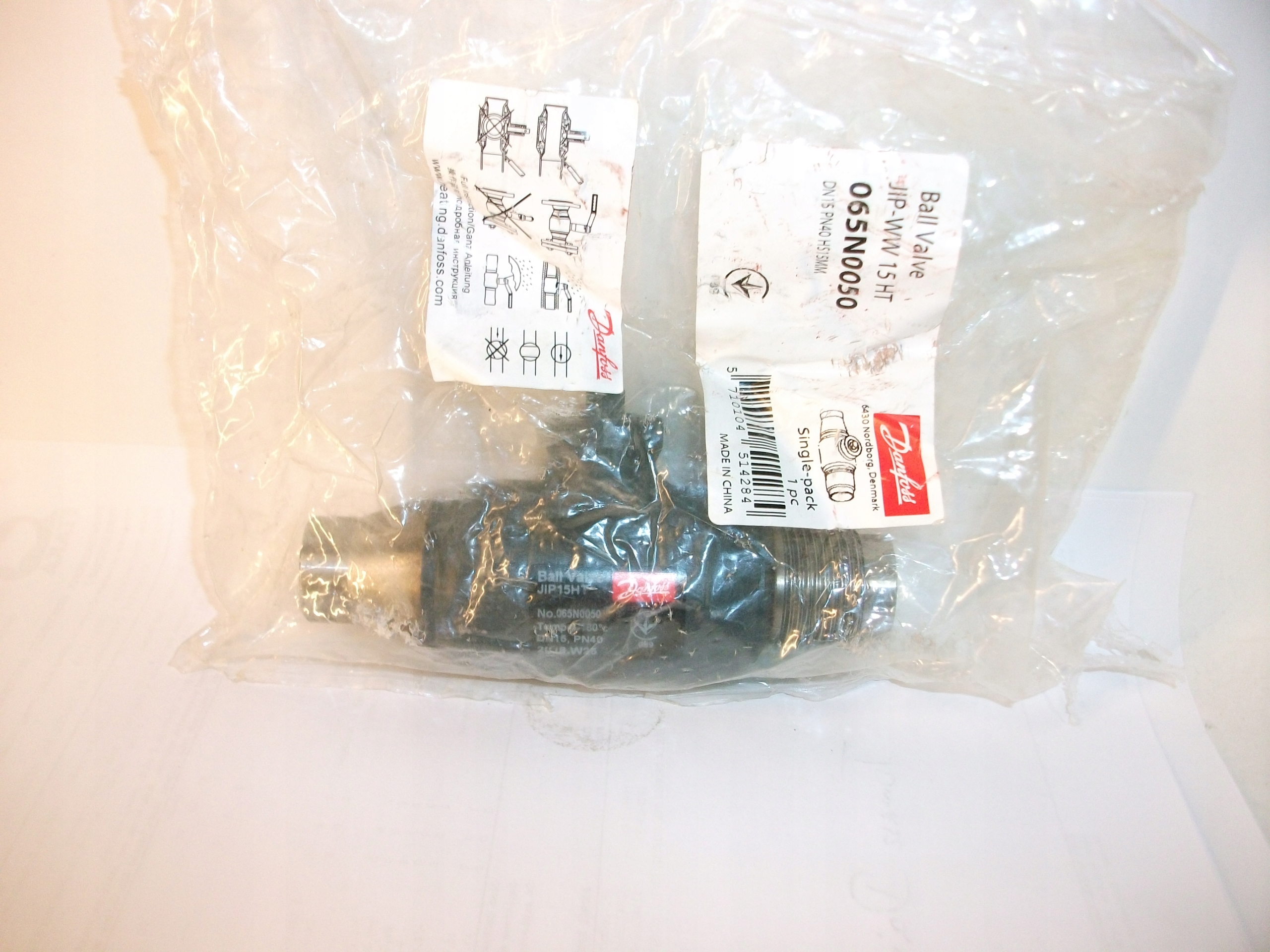 Guľový ventil Danfoss 065N0050 DN15 PN40 HS15MM Jip-ww 15 Ht