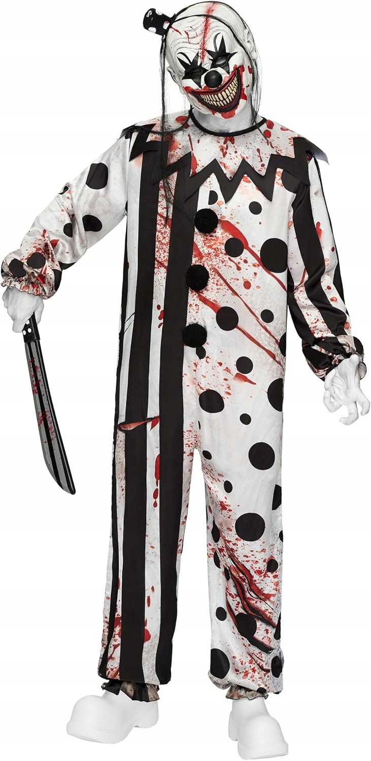 Pánský kostým vražedného klauna – velikost L, Halloween